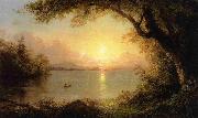 Frederic Edwin Church Lake Scene oil painting